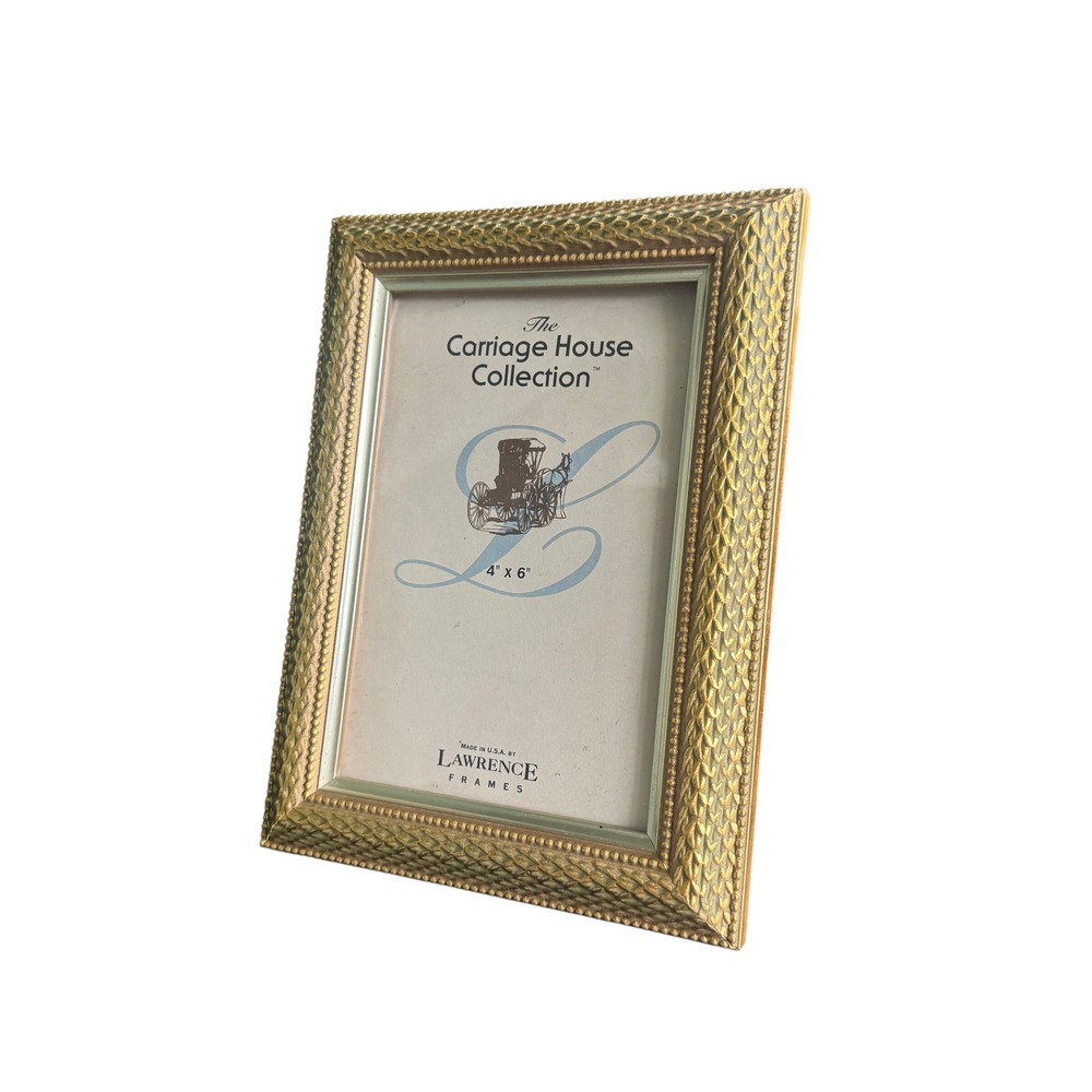 Lawrence Frames Carriage House Collection Gold Textured 4x6 Photo Frame Vintage